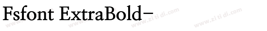 Fsfont ExtraBold字体转换